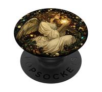 Radiant Angel Light Round Design PopSockets Adhesive PopGrip
