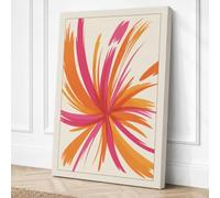 Radiant Bloom Abstract Canvas Wall Art Print 18x12 Inch (46 x 30 cm)