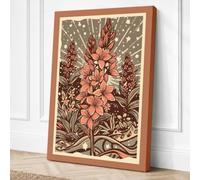 Radiant Bloom Botanical Canvas Wall Art Print 24x16 Inch (61 x 41 cm)