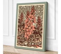 Radiant Bloom Botanical Canvas Wall Art Print 24x16 Inch (61 x 41 cm)