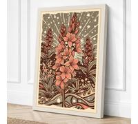 Radiant Bloom Botanical Canvas Wall Art Print 36x24 Inch (91 x 61 cm)