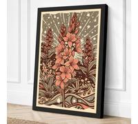 Radiant Bloom Botanical Canvas Wall Art Print 36x24 Inch (91 x 61 cm)