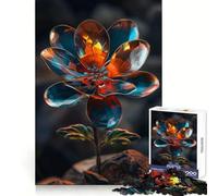 Radiant Bloom in Glass Jigsaw Puzzles for Adults1000 Piece Mind Skill Group Joy Quality Edge Art Collection Piece (50x75cm)
