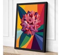 Radiant Bloom Modern Canvas Wall Art Print 24x16 Inch (61 x 41 cm)
