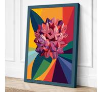 Radiant Bloom Modern Canvas Wall Art Print 24x16 Inch (61 x 41 cm)