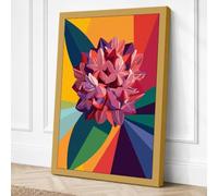 Radiant Bloom Modern Canvas Wall Art Print 30x20 Inch (76 x 51 cm)