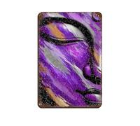 Radiant Buddha Reflection Dream Retro Poster Metal Tin Sign Chic Art Retro Iron Painting Bar People Cave Cafe Family Garage Poster Wall Decoration 8x12inch(20x30cm)