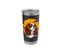 Radiant Cavalier King Charles Spaniel Sunny Dog Portrait Art Stainless Steel Insulated Tumbler