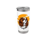 Radiant Cavalier King Charles Spaniel Sunny Dog Portrait Art Stainless Steel Insulated Tumbler