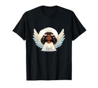 Radiant Celestial Angel Wings Moonlight Spiritual Symbol T-Shirt