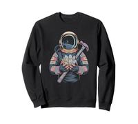 Radiant cosmic lapidary astronaut finding a glowing geode Sweatshirt