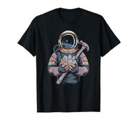 Radiant Cosmic Lapidary Astronaut Finding a Glowing geode T-Shirt