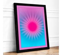 Radiant Energy Burst Modern Framed Wall Art Print A3 (42×29.7cm) Black, Wall Decor for Living Room, Bedroom, Office & Home, Ready to Hang, Art Gift