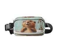 Radiant Explosion Of Color Artwork Cute Crossbody Bag Waist Packs for Men Women Water Resistant Running Belt Waist Pack, sweet beaver Retro bathtub, One Size