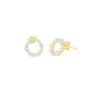 Radiant Fantasy Gold Silver Earrings, Estándar,