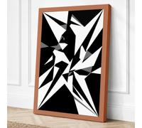 Radiant Fragments Geometric Canvas Wall Art Print 18x12 Inch