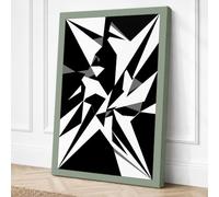Radiant Fragments Geometric Canvas Wall Art Print 30x20 Inch (76 x 51 cm)