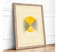 Radiant Geometry Geometric Framed Wall Art Print A1 (84.1×59.4cm) Oak, Wall Decor for Living Room, Bedroom, Office & Home, Ready to Hang, Art Gift