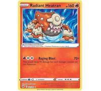 Radiant Heatran 027/189 Rare Radiant Pokemon Card (SWSH Astral Radiance) + 1x TitanCards® Toploader