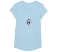 Radiant Home Love Symbol for Cozy Living Enthusiasts T-Shirt, Girls, Baby Blue, Small