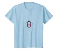 Radiant Home Love Symbol for Cozy Living Enthusiasts T-Shirt, Kids, Baby Blue, 4 Years