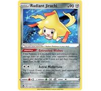 Radiant Jirachi 120/195 Rare Radiant Pokemon Card (SWSH Silver Tempest) + 1x TitanCards® Toploader
