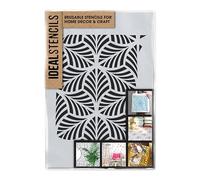 Radiant Leaf Pattern Stencil A4 Size - Leaf Pattern Stencil for Home Decor / Up-Cycle / Art / Craft - Reusable and Washable