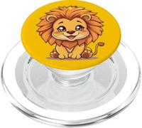 Radiant Leo Lion Zodiac Symbol with Bright Warm Charm PopSockets PopGrip for MagSafe