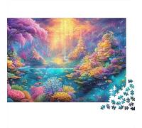 Radiant Light over Magical Underwater World 1000 Piece Jigsaw Puzzle Underwater World Perfect Birthday Present for Kids & Adults 38x26cm/1000pcs