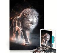Radiant Lion Roar Jigsaw Puzzles for Adults1000 Pieces Memory Boost Together Fun Image Assembly Art Collectible (50x75cm)