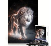Radiant Lion Roar Jigsaw Puzzles for Adults1000 Pieces Memory Boost Together Fun Image Assembly Art Collectible (38x26cm)