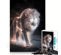 Radiant Lion Roar Jigsaw Puzzles for Adults1000 Pieces Memory Boost Together Fun Image Assembly Art Collectible (38x26cm)