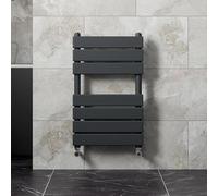 Radiant Living Flat Panel Heated Towel Rail Radiator Bathrooms Wall Mounted Anthracite Grey 650 x 400mm