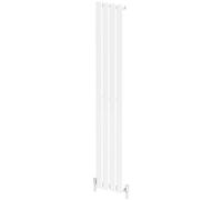 Radiant Living White Vertical Radiator 1800 x 300mm - Single Flat Panel Designer Radiator, High Efficiency Modern Steel Heating for Living Room & Bathroom