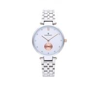 Radiant Mae Collection Women's Analogue Watch with White Dial and White Dial and Pink Details 3ATM 36mm Reference RA469202, Multicoloured, Bracelet