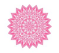 Radiant Mandalas Vinyl Art Sticker 42x42cm Wall beautification Pink