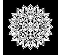 Radiant Mandalas Vinyl Art Sticker 54.6x54.6cm Car Body Decoration White