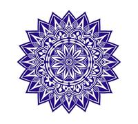 Radiant Mandalas Vinyl Wall Decals 42x42cm Store Decoration DarkBlue