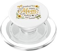 Radiant Mom Floral Sunshine Bumblebee Design PopSockets PopGrip for MagSafe