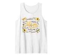Radiant Mom Floral Sunshine Bumblebee Design Tank Top