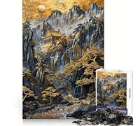 Radiant Mountain Sanctuary 1000 Piece Jigsaws for Adults Puzzle Mind Exercise Toy Family Bond Precision Cut Creative Gift (38x26cm)