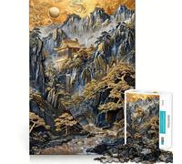 Radiant Mountain Sanctuary 1000-piece Puzzle for Teenagers Mind Exercise Toy Mind Calm Design Assembly Cherished Gift (38x52cm)