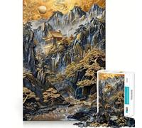 Radiant Mountain Sanctuary Jigsaw Puzzles for Teenagers 1000 Piece Thought Toy Calm Escape Precise Edge Amazing Present (50x75cm)