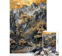 Radiant Mountain Sanctuary Jigsaws 1000 Pieces for Teenagers Boost Cognitive Clarity And Sharpness Mindful Calm Play Enjoyment (50x75cm)