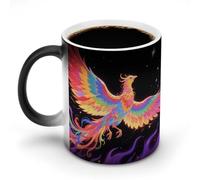 Radiant Phoenix Color Changing Mug Heat Changing Coffee Mugs Funny Heat Activated Mug Ceramic Magic Cup Novelty Coffee Mugs 12 Oz Unique Tea Cup Birthday Gift for Women Men