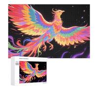 Radiant Phoenix Jigsaw Puzzle 1000 PCS Challenging Fun Puzzles Wooden Jigsaw Puzzles for Adults Families
