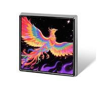 Radiant Phoenix Lapel Pin for Men Brooches And Pins for Women Square Metal Badge for Shirts, Jackets, Hats | Durable Fashion Accessory & Gift for Men, Women, Events