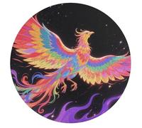 Radiant Phoenix Personalized Jigsaw Puzzles, 195Pcs Custom Wooden Jigsaw Puzzle Round Puzzle Gift Adult