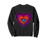 Radiant Psychedelic Heart Layers Sweatshirt