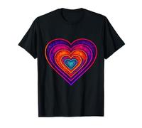 Radiant Psychedelic Heart Layers T-Shirt